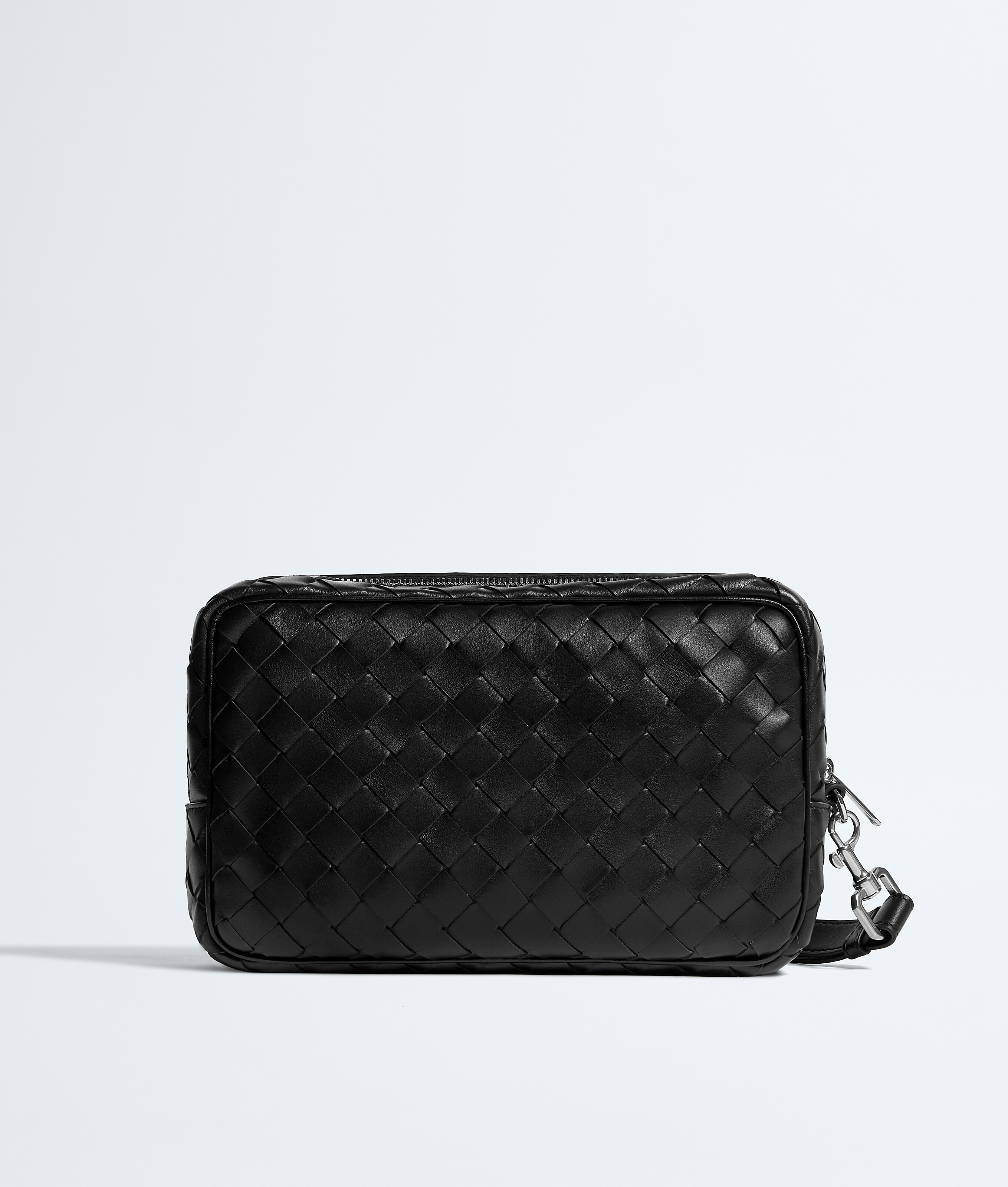 Men's Intrecciato Pouch With Wristlet in Black Bottega Veneta Luxembourg EN - Image 5