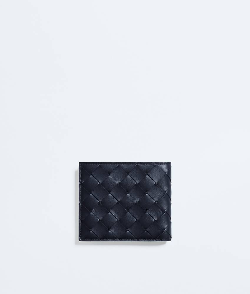 Men's Intrecciato Bi-Fold Wallet in Midnight/taxi Bottega Veneta France EN - Image 3