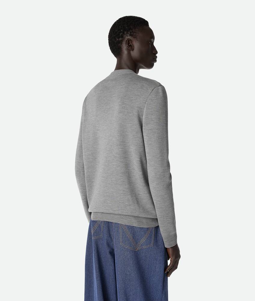 Pullover aus kompakter Wolle f&uuml;r Herren in Cement Bottega Veneta &Ouml;sterreich DE - Image 3