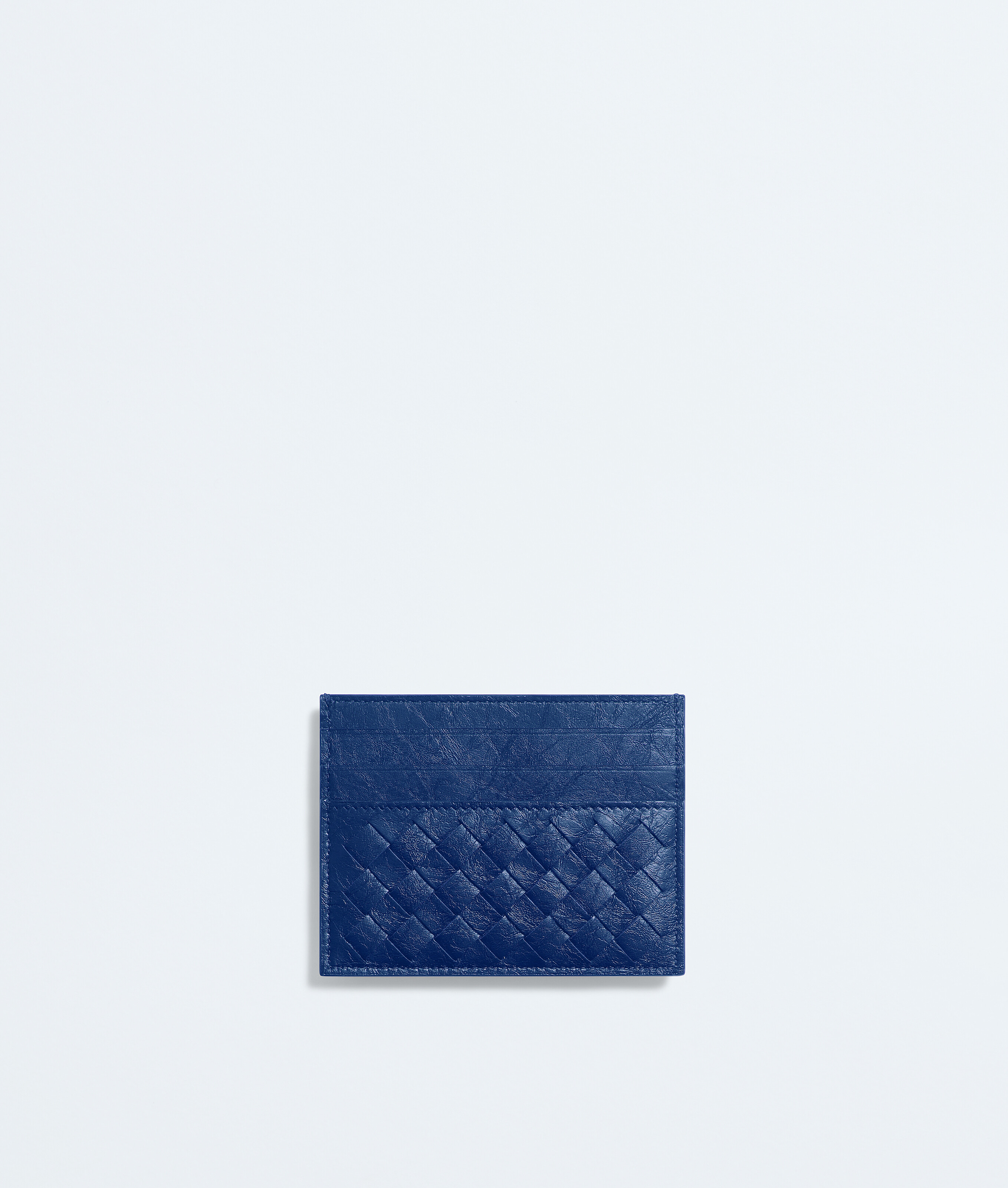 Men's Woven Mycelium Credit Card Case in Blue royal Bottega Veneta Macao SAR China EN - Image 1