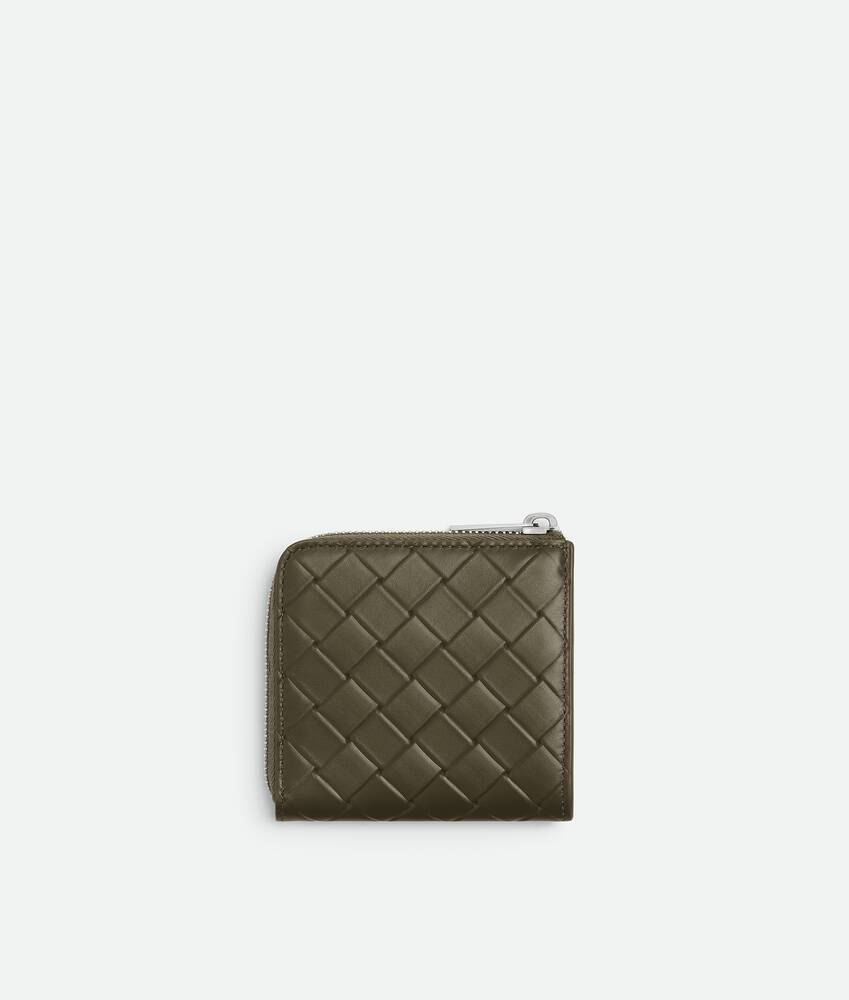 Men's Intrecciato Stamp Square Zip Around Wallet in Cypress Bottega Veneta United States EN - Image 3