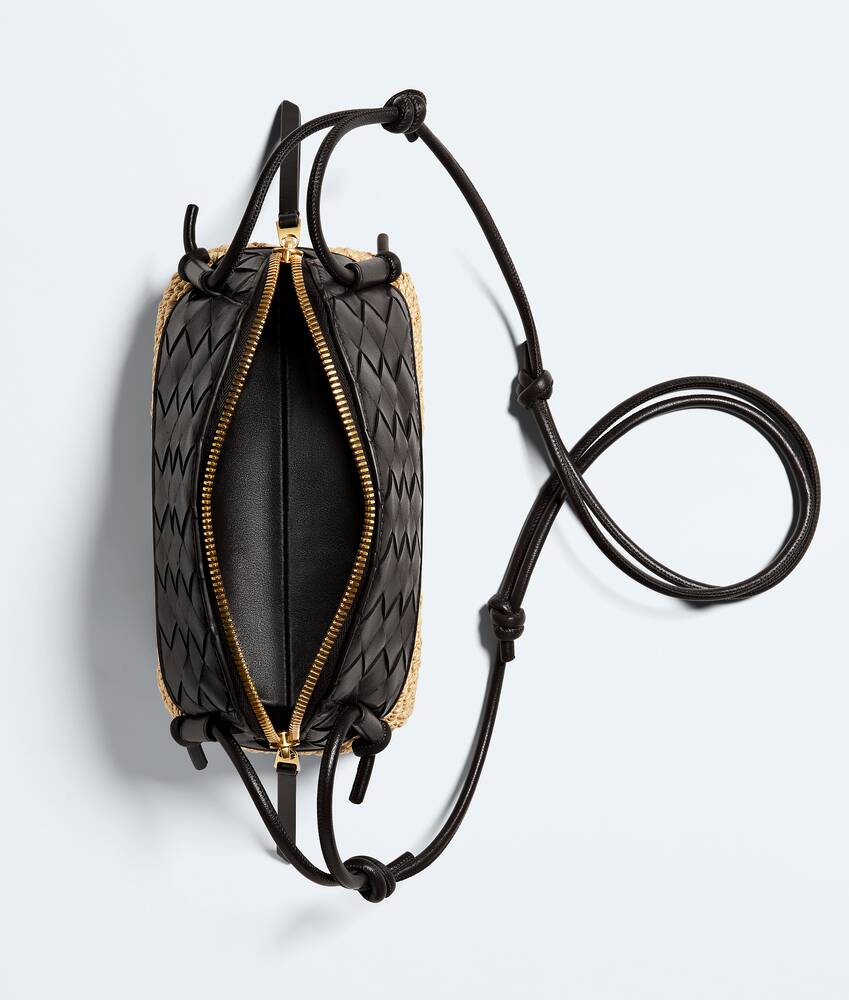 Women's Concert Pouch in Espresso/natural Bottega Veneta Italy EN - Image 3