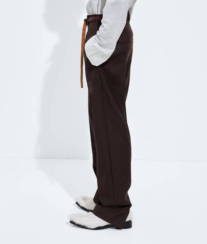 Men's Wool and Mohair Toile Trousers in Light wenge mel Bottega Veneta Poland EN - Image 2