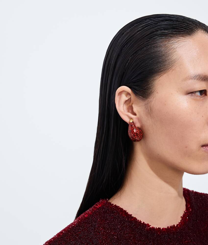 Women's Small Drop Earrings in Crave/black Bottega Veneta Lithuania EN - Image 2