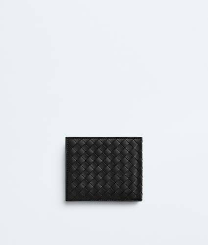 Men's Intrecciato Piccolo Bi-Fold Wallet With Coin Purse in Black Bottega Veneta Luxembourg EN - Image 3