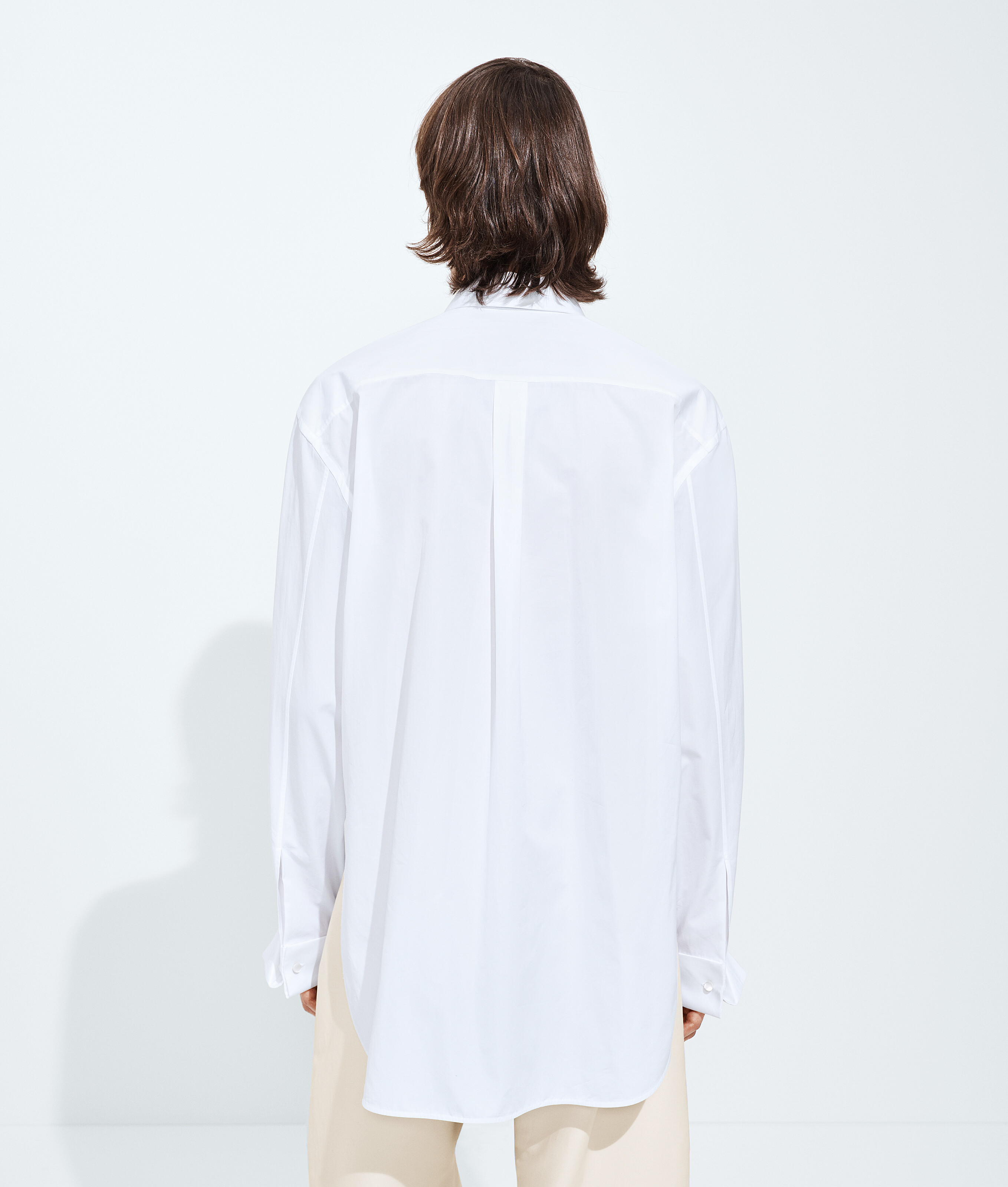 Men's Cotton Poplin Shirt in White Bottega Veneta Finland EN - Image 3