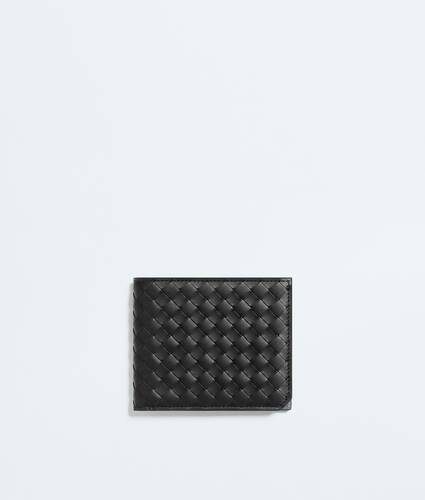 Men's Intrecciato Piccolo Bi-Fold Wallet in Black/thunder Bottega Veneta Czechia EN - Image 1
