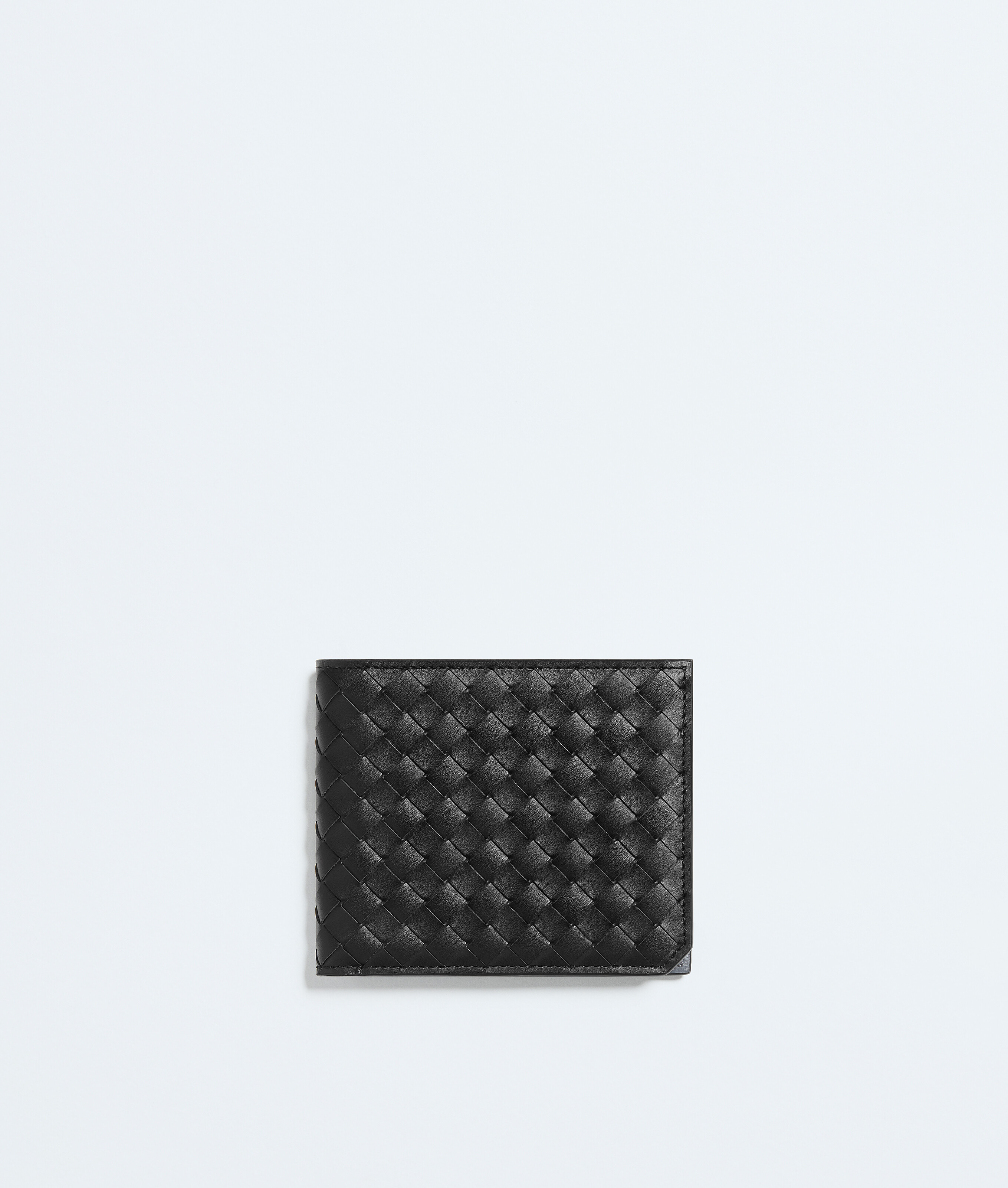 Bottega Veneta Black Intrecciato Piccolo Bi-Fold Wallet - Man - U