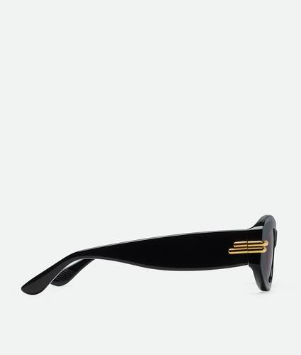 Lunettes de soleil ovales Mitre en Black/grey Bottega Veneta Monaco FR - Image 3