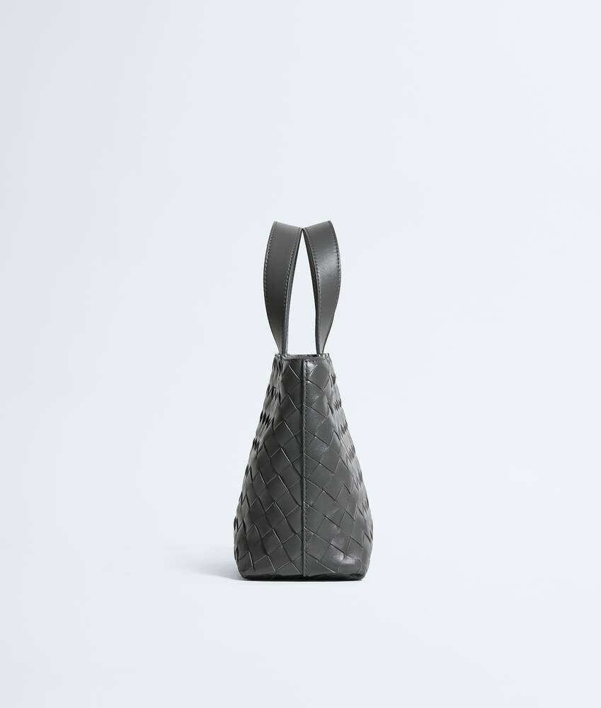 Men's Mini Intrecciato Zipped Tote in Obsidian grey Bottega Veneta United Kingdom EN - Image 4