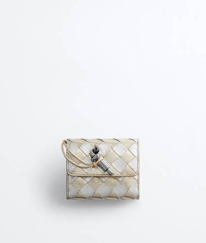 Women's Andiamo Tri-Fold Wallet in Supermoon/silver Bottega Veneta Romania EN - Image 1