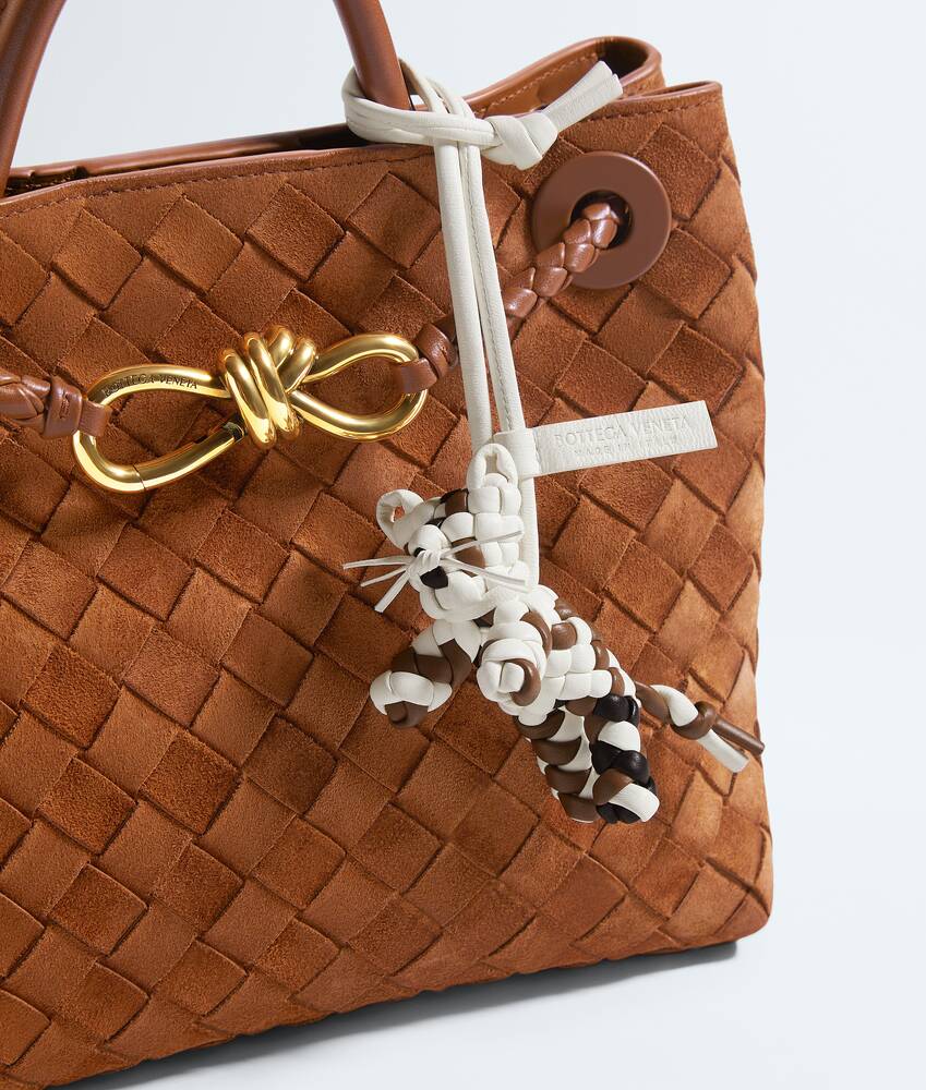 Men's Cat Charm in Alabaster/espresso/dark caramel Bottega Veneta United Arab Emirates EN - Image 3