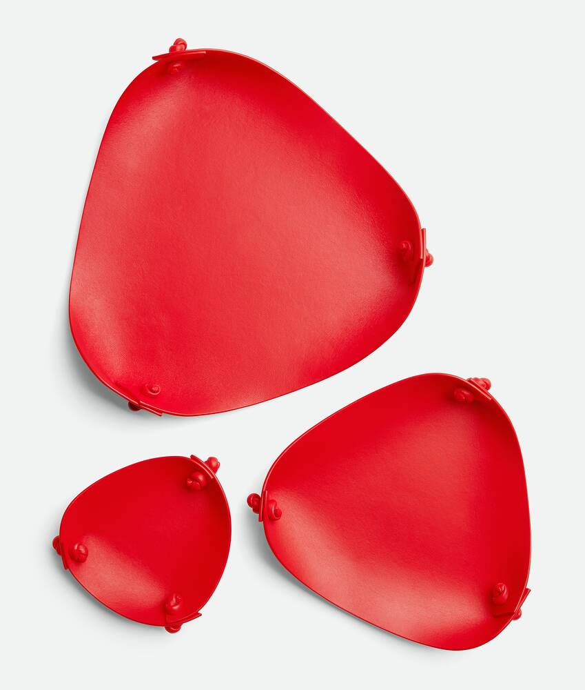 Large Leather Tray in Red stone Bottega Veneta Japan EN - Image 4