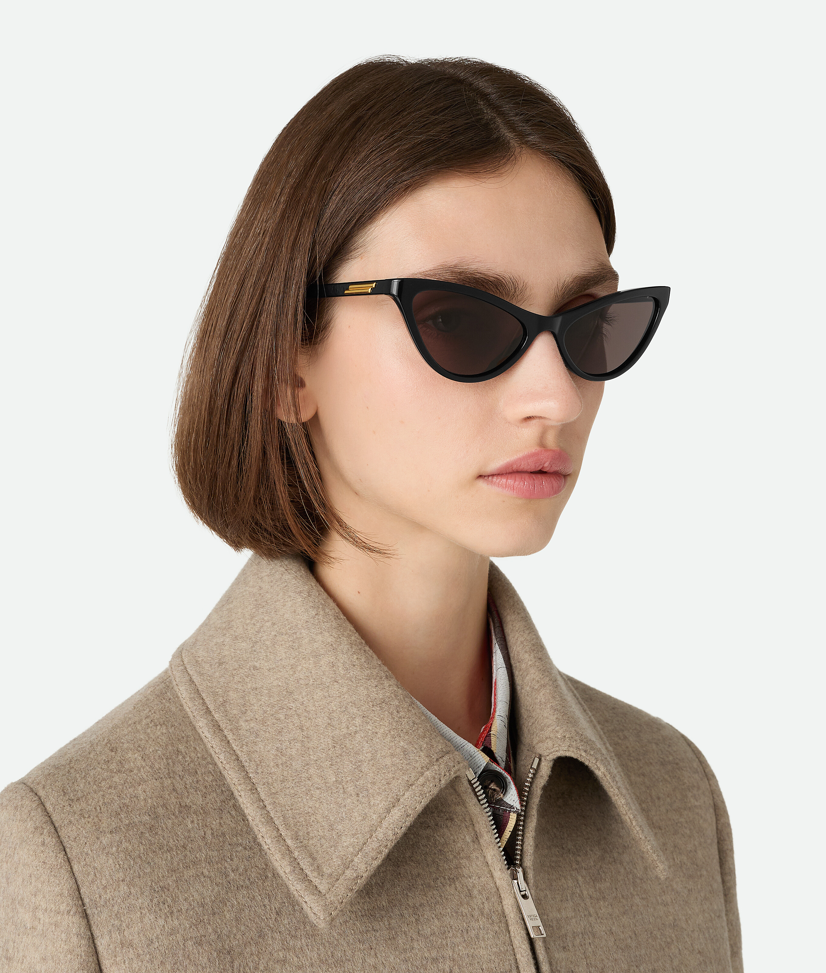 Bottega Veneta Classic Cat Eye Sunglasses In Black