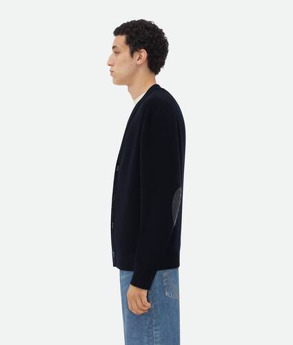 Men's Cashmere Cardigan in Navy Bottega Veneta Australia EN - Image 2