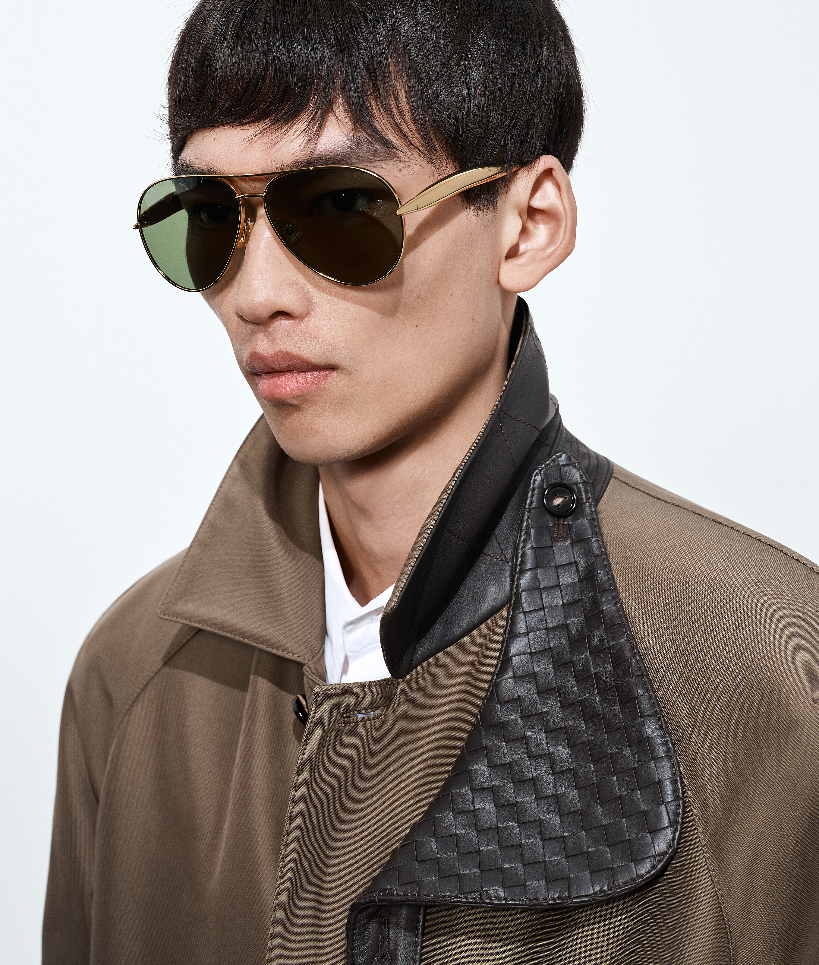 Bottega Veneta Bv1305s Linea Unapologetic Sunglasses In Green
