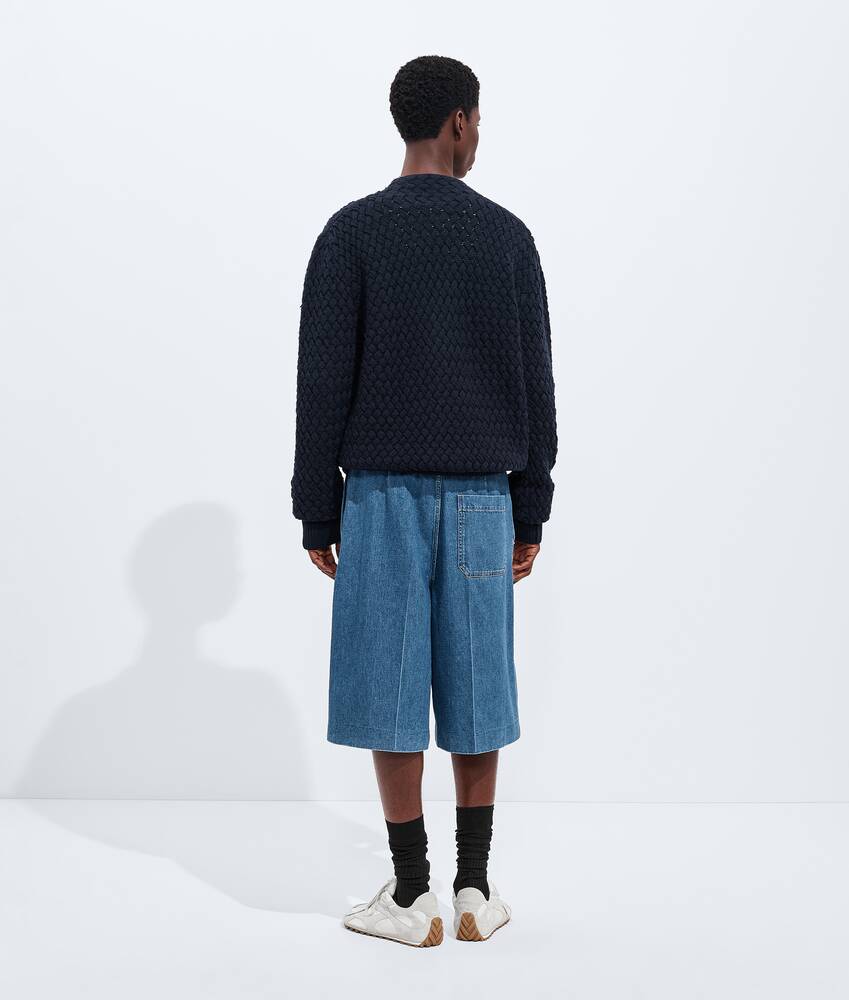 Men's Atlantic Blue Denim Shorts in Mid blue Bottega Veneta Denmark EN - Image 3