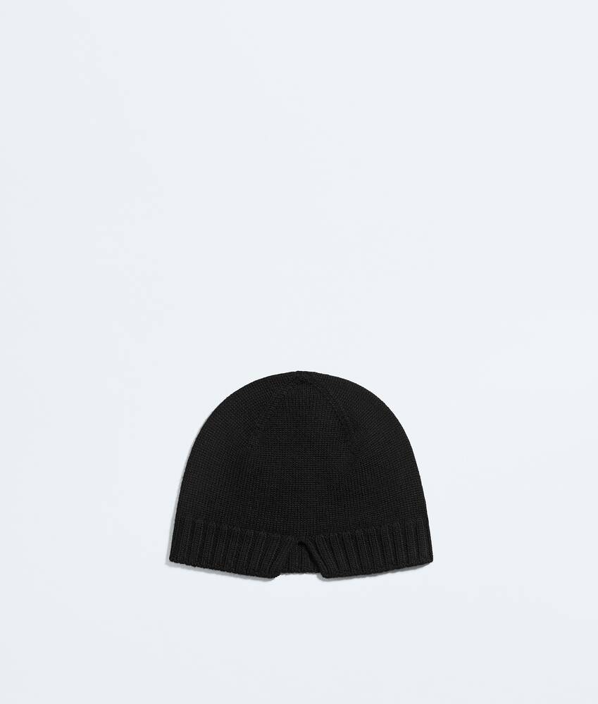 Men's Wool Knit Beanie in Black Bottega Veneta Canada EN - Image 3