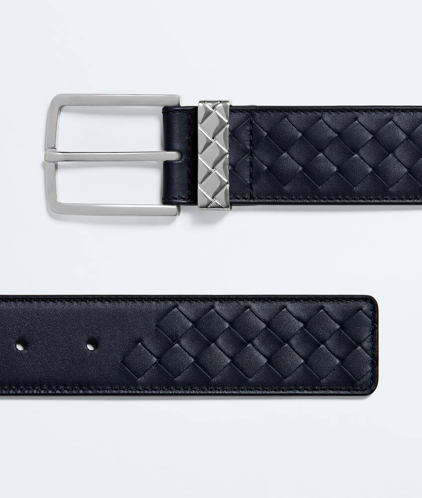 Men's Intreccio Loop Belt in Midnight Bottega Veneta Lithuania EN - Image 4