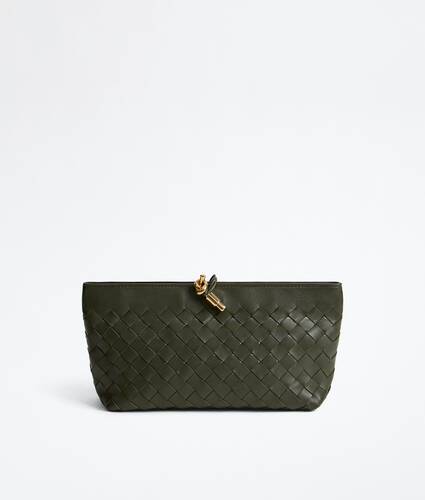 Ela's Pouch Boat Andiamo em Bark green Bottega Veneta Brasil PT - Image 1