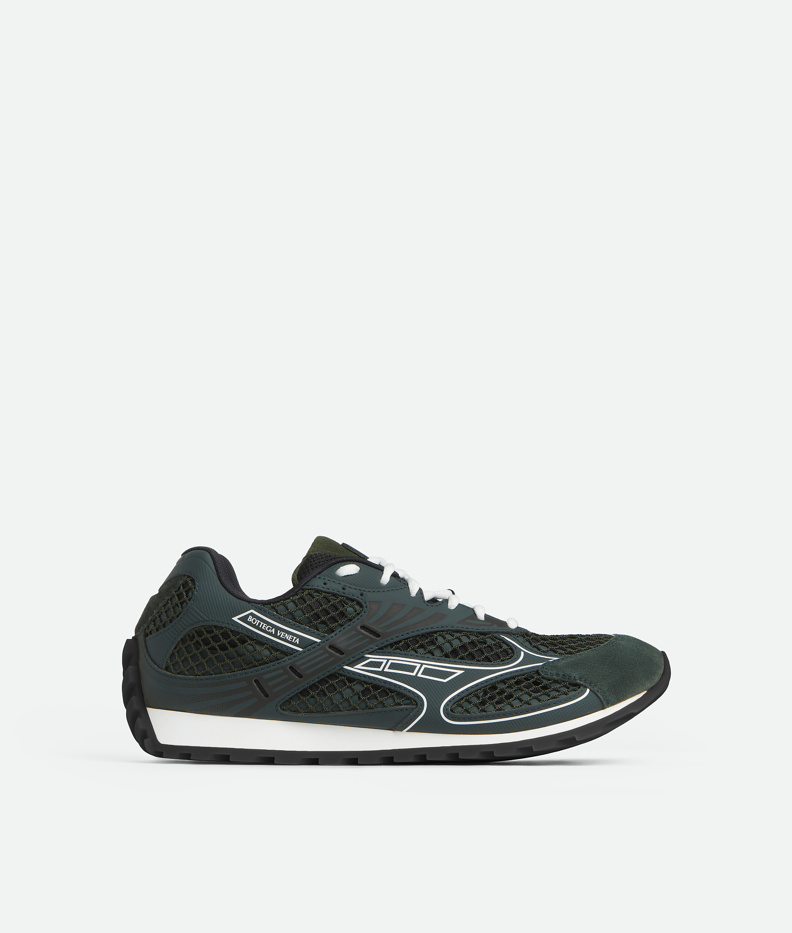 Bottega Veneta Orbit Mesh Running Sneakers Rubber Sole In Multi