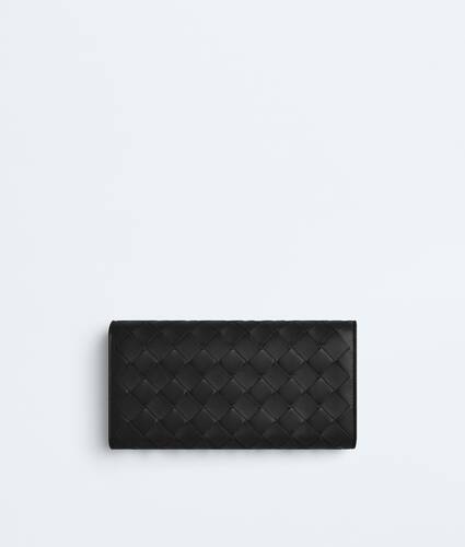 Women's Intrecciato Large Flap Wallet in Black Bottega Veneta Lithuania EN - Image 3