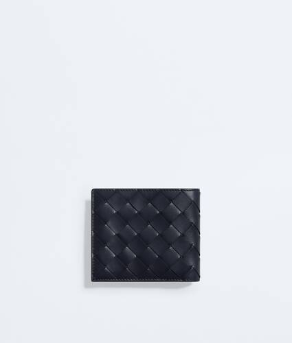Men's Intrecciato Bi-Fold Wallet with Coin Purse in Midnight/taxi Bottega Veneta United Arab Emirates EN - Image 3