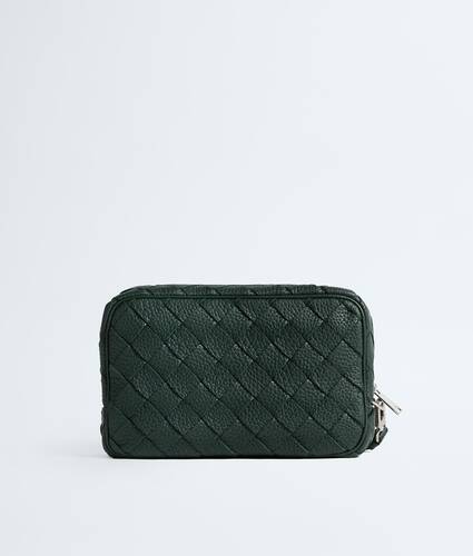 Kleine Intrecciato Pouch mit Handgelenkschlaufe