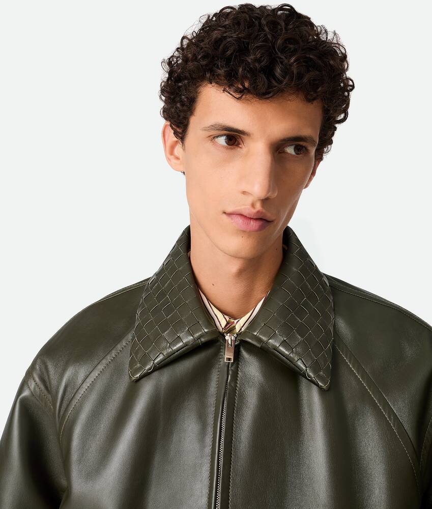 Lederblouson f&uuml;r Herren in Dark forest Bottega Veneta &Ouml;sterreich DE - Image 5