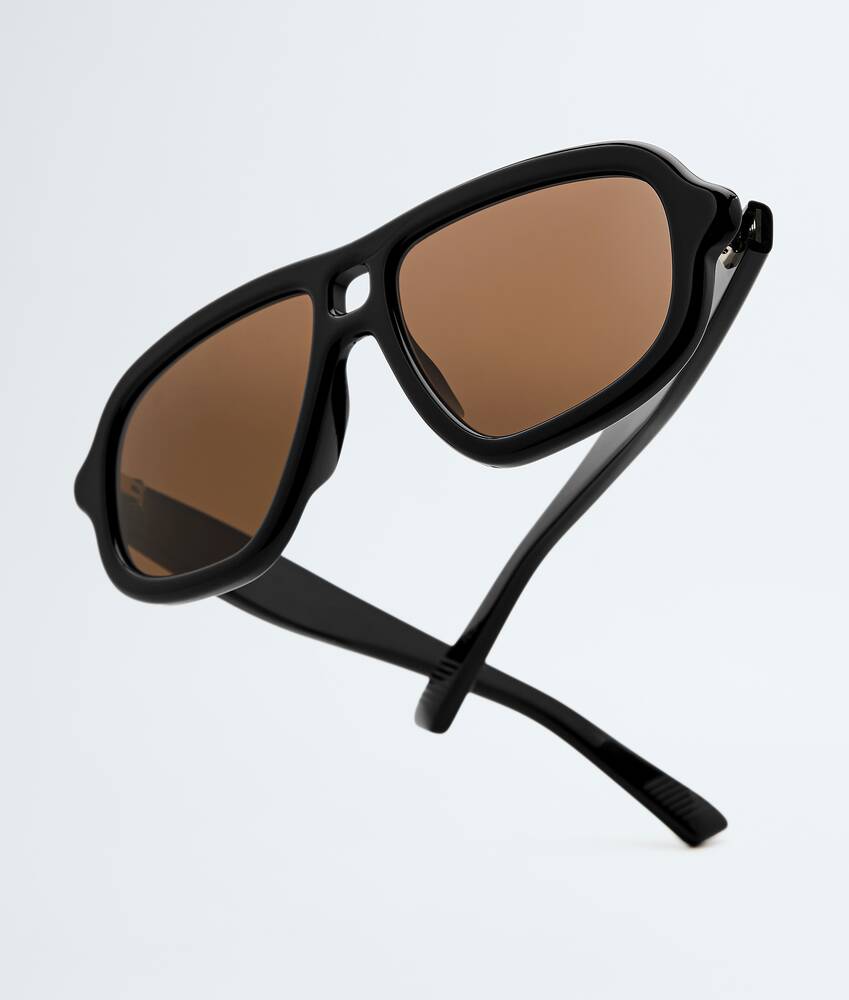 Occhiali da sole aviator Sophia Ribbon in Black/brown Bottega Veneta Italia IT - Image 3