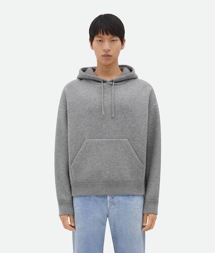 Men's Cashmere Hoodie in Light grey melange Bottega Veneta United Arab Emirates EN - Image 1