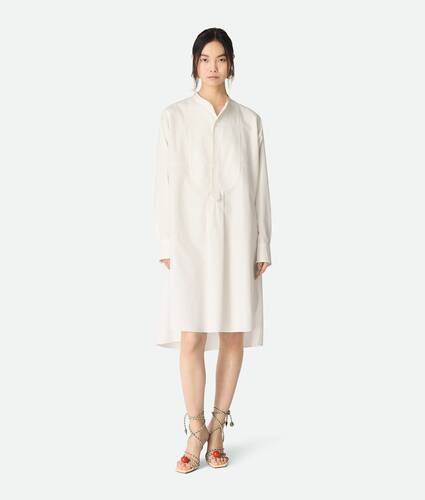 Robe en coton compact pour Femme en Chalk Bottega Veneta France FR - Image 1