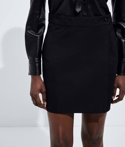 Women's Cotton Gabardine Skirt in Double black Bottega Veneta Mexico EN - Image 4