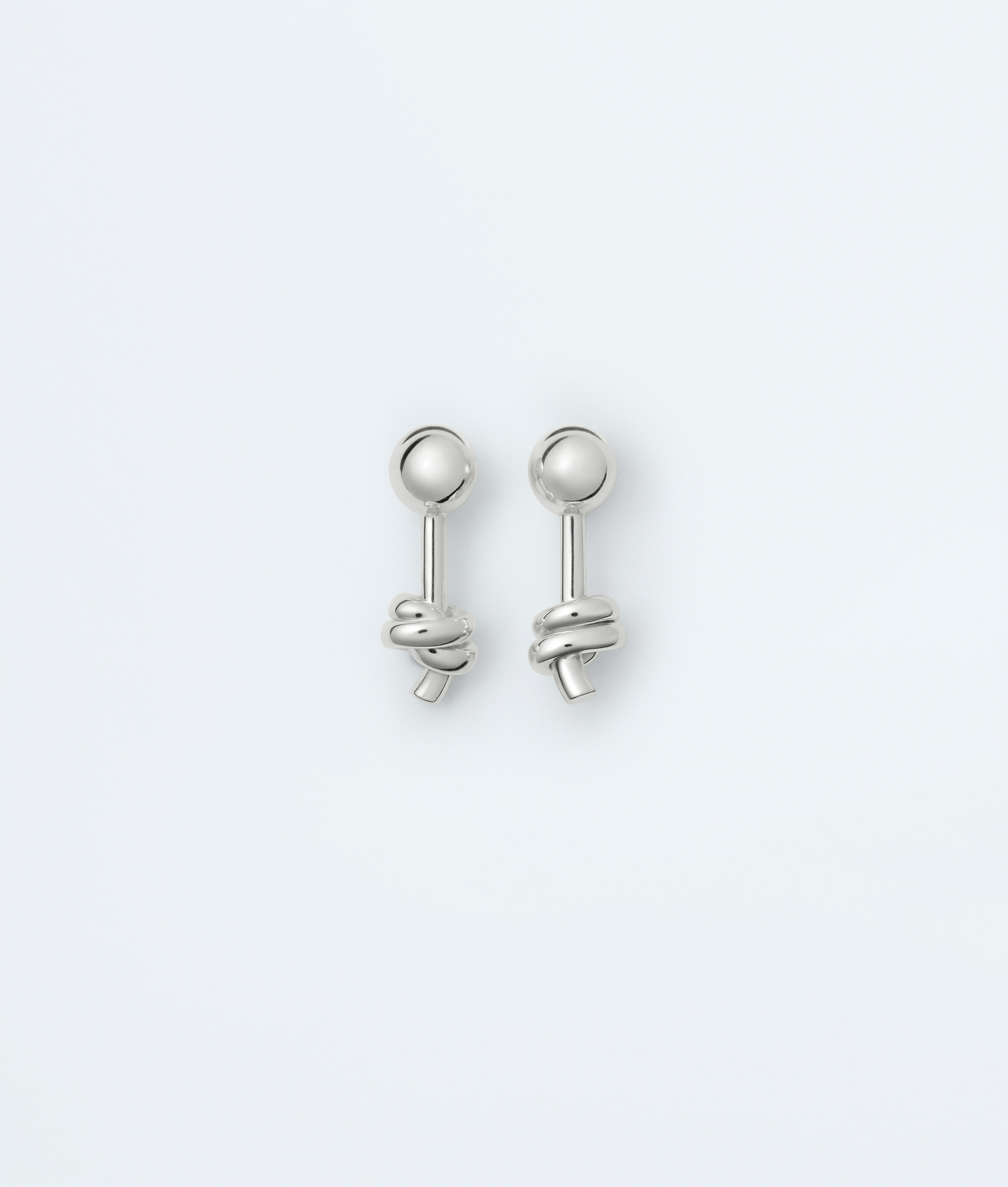Men's Knot Cufflinks in Silver Bottega Veneta Luxembourg EN - Image 1