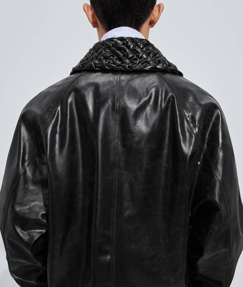 크랙클드 가죽 재킷 에 대한 남성 에 더블 블랙 Bottega Veneta 대한민국 KO - Image 3