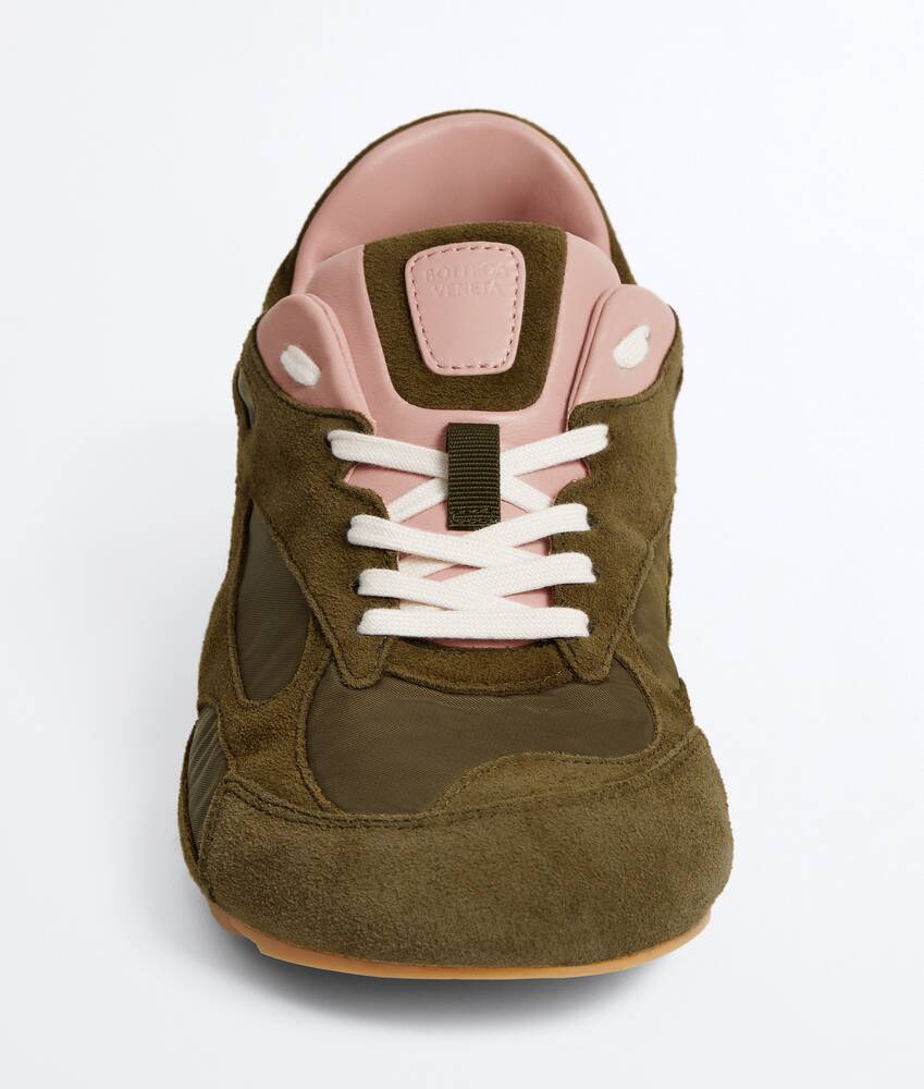 Women's Orbit Flash Sneaker in Olive oil/terra pink Bottega Veneta Norway EN - Image 3