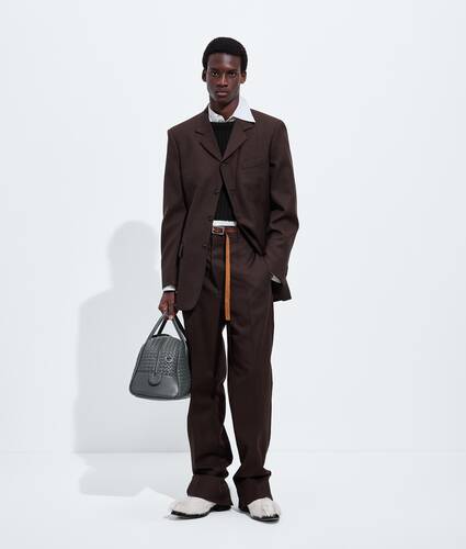 Men's Wool and Mohair Toile Jacket in Light wenge mel Bottega Veneta Poland EN - Image 1