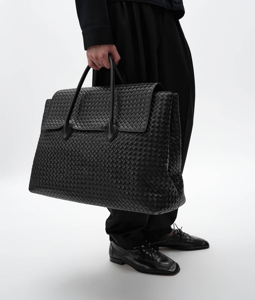 Men's Large Piega Tote in Black Bottega Veneta Hong Kong SAR China EN - Image 5