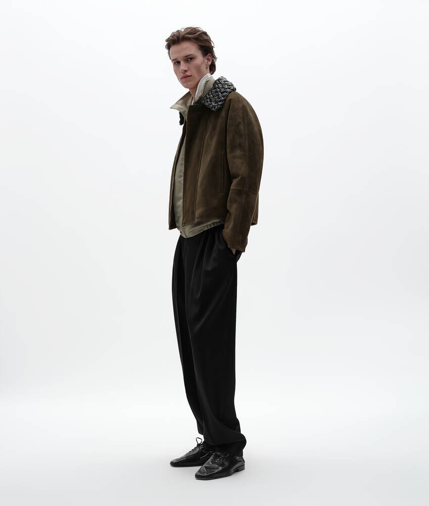 Men's Suede Leather Jacket in Deep moss Bottega Veneta Zimbabwe EN - Image 2