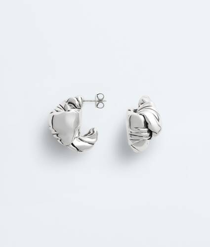 Ela's Brincos m&eacute;dio Knot em Silver Bottega Veneta Brasil PT - Image 5