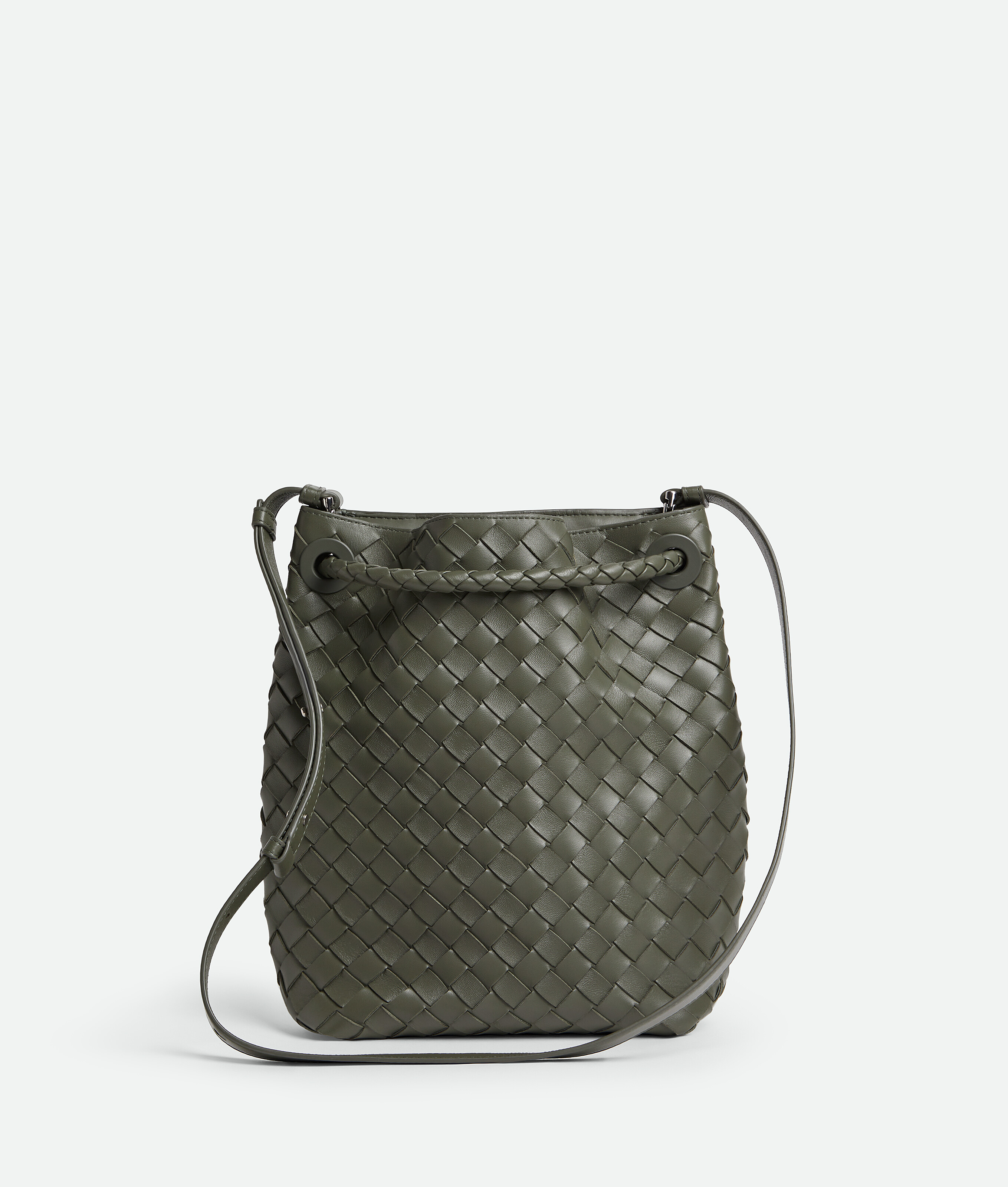 Bottega Veneta Small Andiamo Bucket In Green