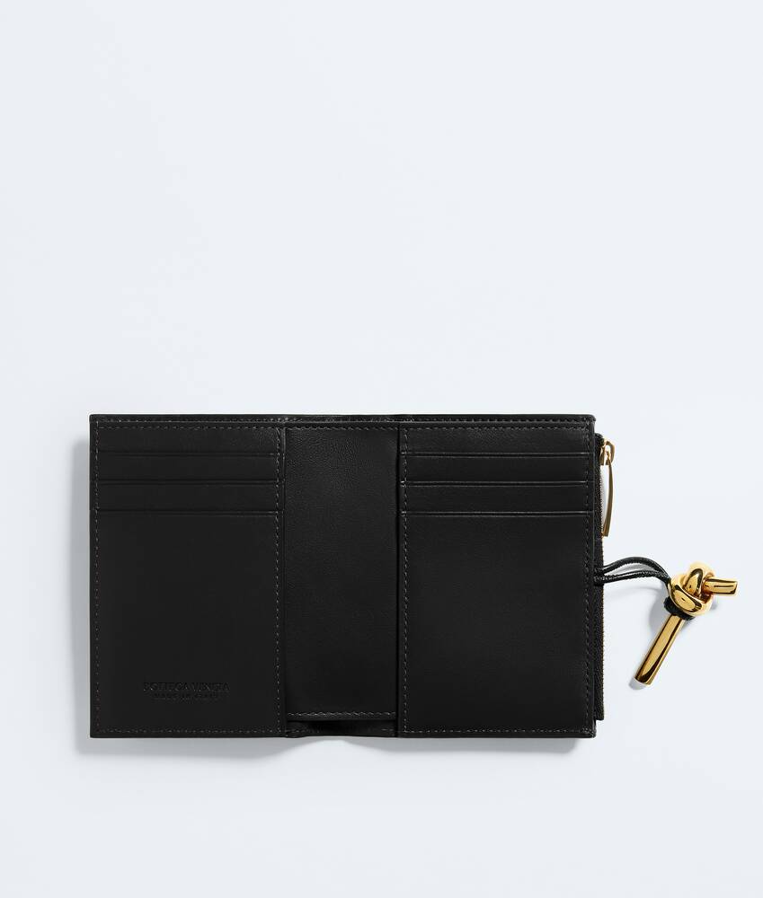 Women's Andiamo Small Bi-Fold Wallet in Black Bottega Veneta Denmark EN - Image 2