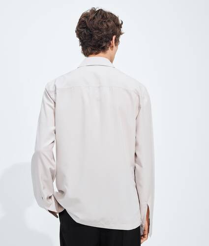 Men's Matte Silk Toile Shirt in Polar Bottega Veneta Canada EN - Image 3