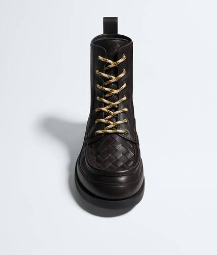 Men's Pier Lace-Up Ankle Boot in Espresso Bottega Veneta Italy EN - Image 4