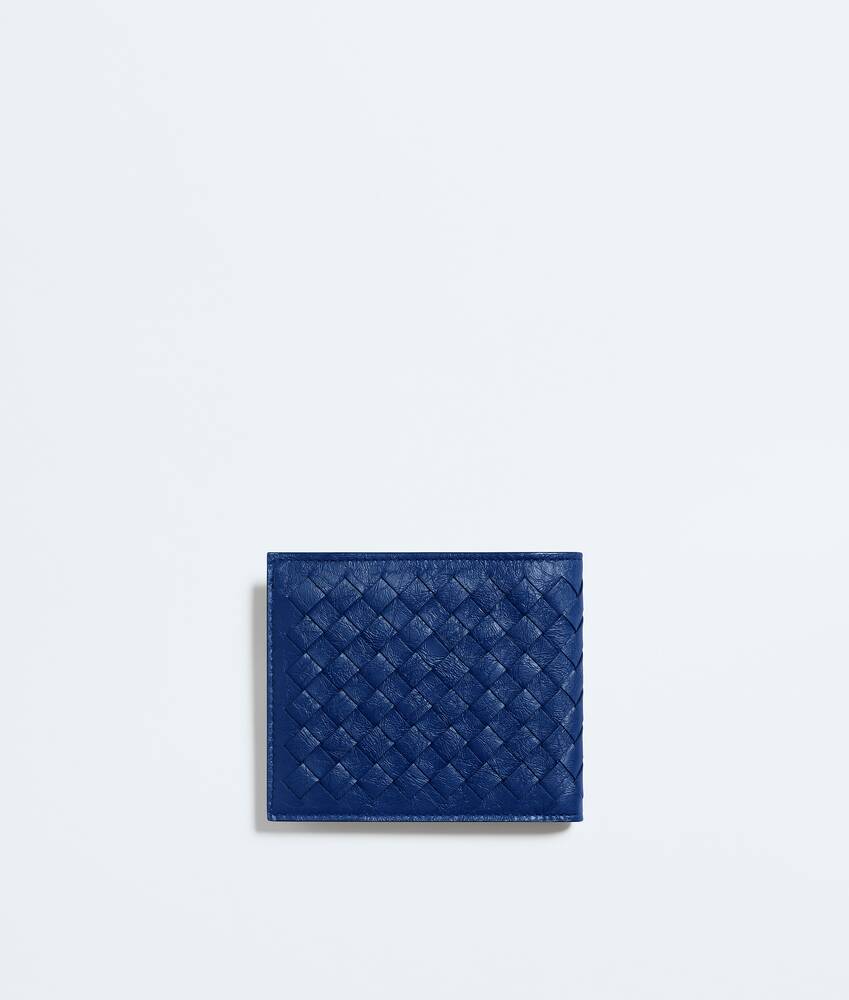 Men's Woven Mycelium Bi-Fold Wallet in Blue royal Bottega Veneta Croatia EN - Image 3