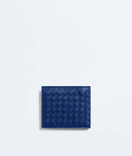 Men's Woven Mycelium Bi-Fold Wallet in Blue royal Bottega Veneta Croatia EN - Image 3