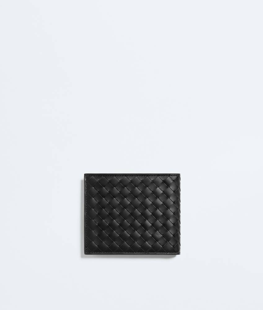 Men's Intrecciato Piccolo Bi-Fold Wallet in Black/thunder Bottega Veneta Czechia EN - Image 3