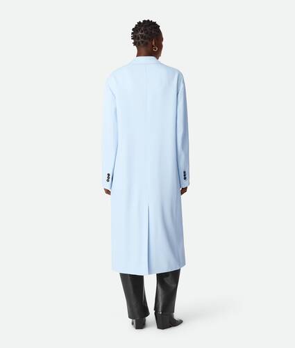Manteau en serg&eacute; de viscose et soie pour Femme en Sky blue Bottega Veneta France FR - Image 3