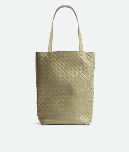 Men's Small Intrecciato North-South Tote in Travertine Bottega Veneta Romania EN - Image 1