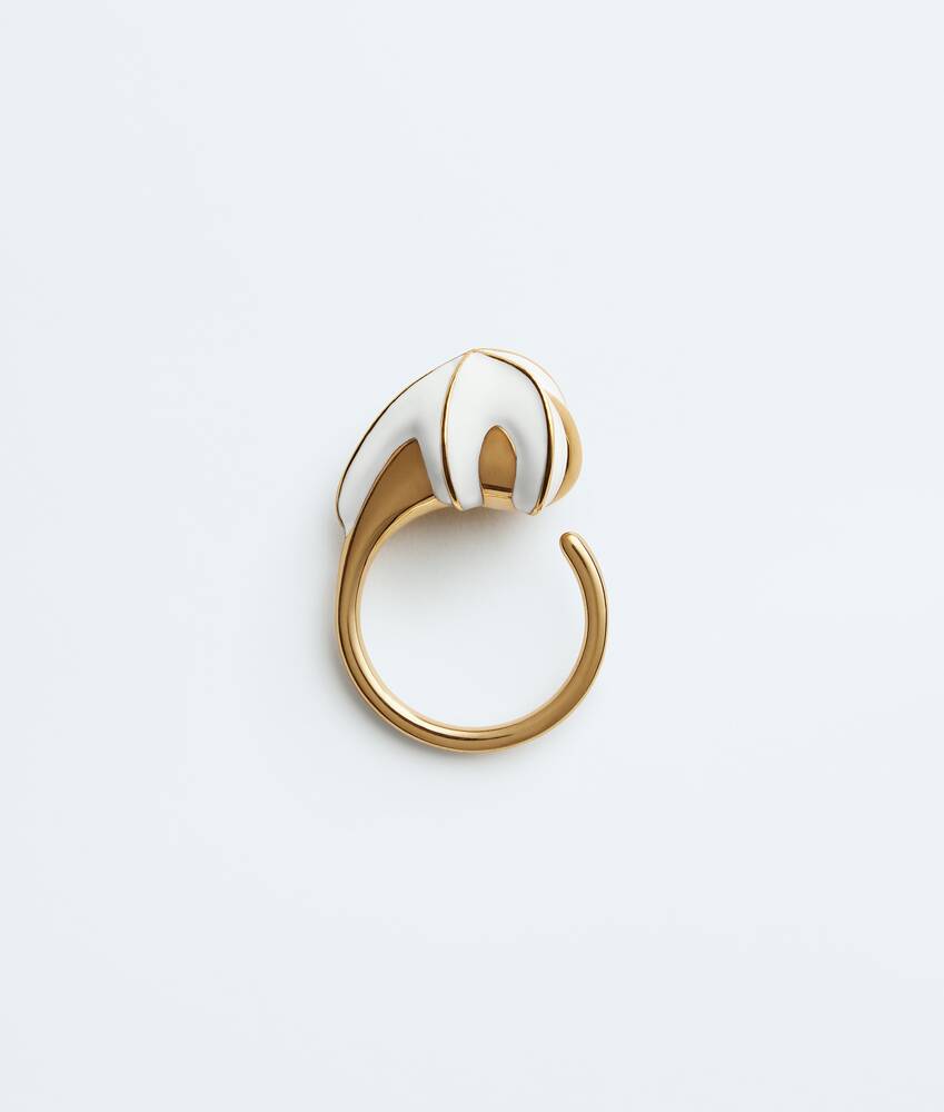 Women's Drop Ring in White Bottega Veneta Bulgaria EN - Image 3